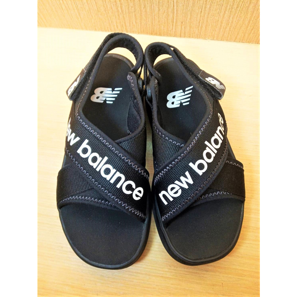 [New balance] 中童黏扣帶運動休閒涼鞋 輕量舒適涼拖鞋 黑 YO650AA CM17.5