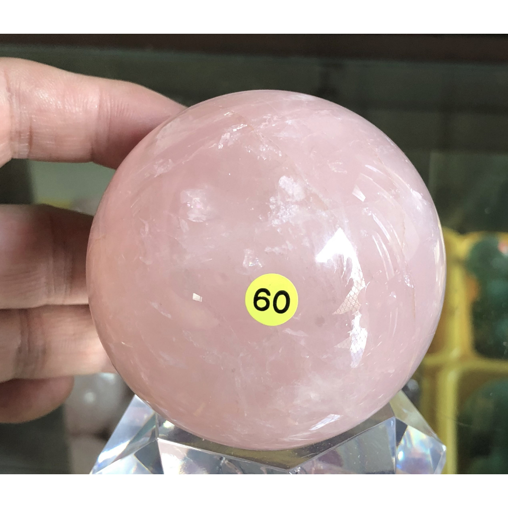 粉水晶球 393g B460