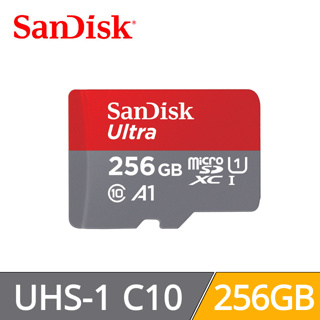 SanDisk Ultra 256GB記憶卡 microSDXC A1 傳輸速度150MB/s 原廠保固