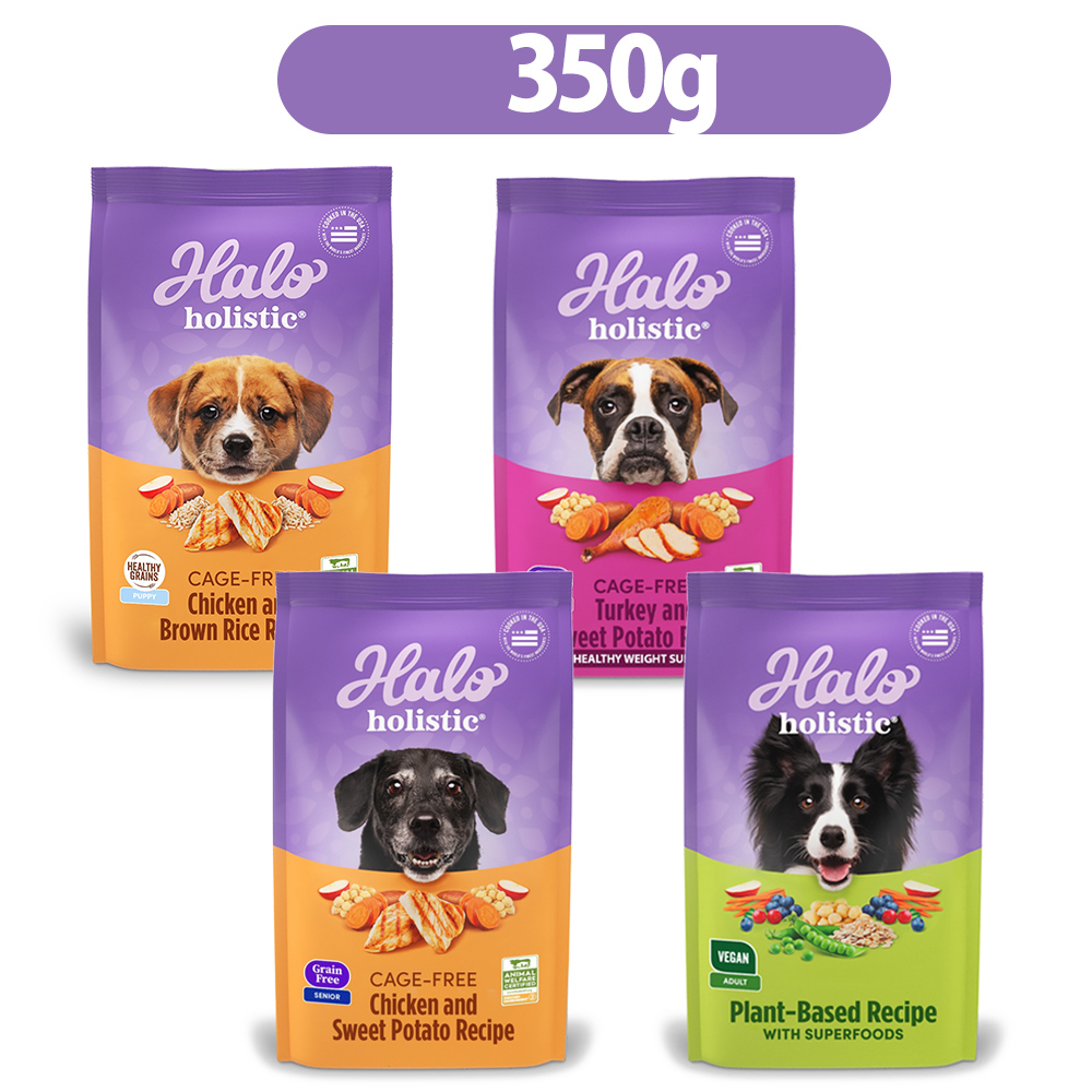 Halo 嘿囉 無穀狗飼料350g 犬飼料 幼犬成犬熟齡犬 低敏舒膚 素食犬飼料