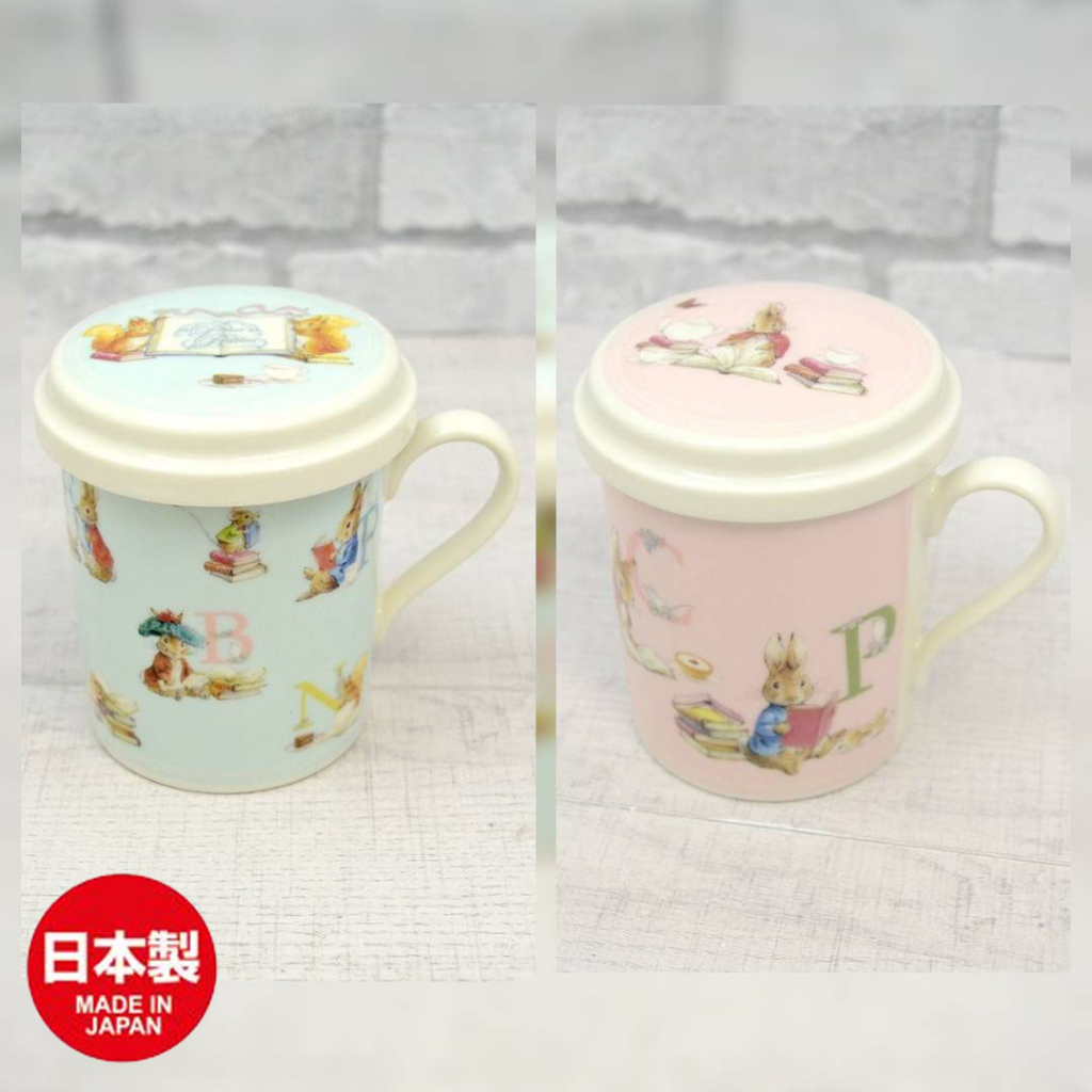 Smile童趣日貨-預購 日本 彼得兔 比得兔 馬克杯 陶瓷杯 水杯 杯蓋 濾網 泡茶 花茶 L2307E