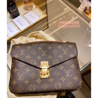 免稅直購 Louis Vuitton LV老花郵差包M44875經典老花 側揹包 肩揹包