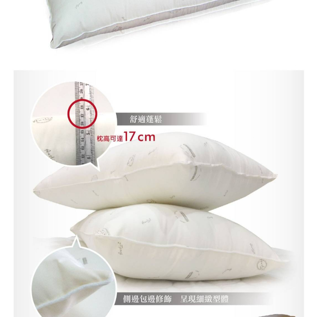 【南部孩子】台灣製奧斯汀 採用超輕型纖維棉不易生菌＊PA2215 枕頭-防蹣壓縮枕 超輕型纖維棉 防蹣抗菌台灣製 奧斯汀