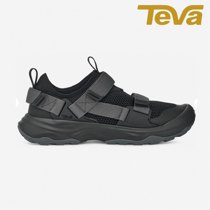 元商店【TEVA】Outflow Universal 女護趾水陸機能運動涼鞋水鞋 黑灰色水陸兩棲TV1136310BLK
