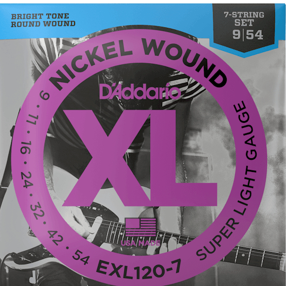 【領域音樂】 D'Addario EXL120-7 電吉他弦 09-57 鎳纏繞 7弦