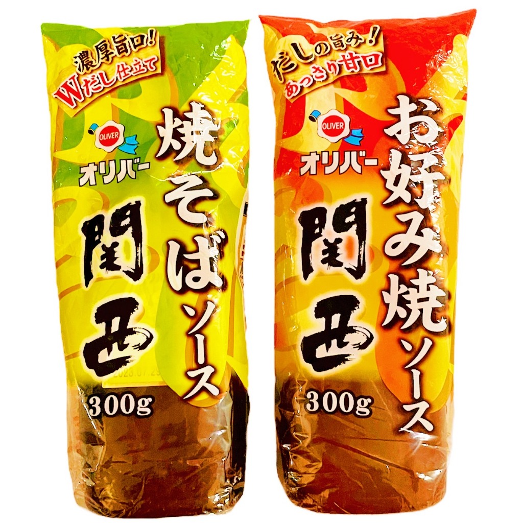 （即期良品）OLIVER SAUCE 關西日式炒麵醬（綠）關西大阪燒醬（紅）300g