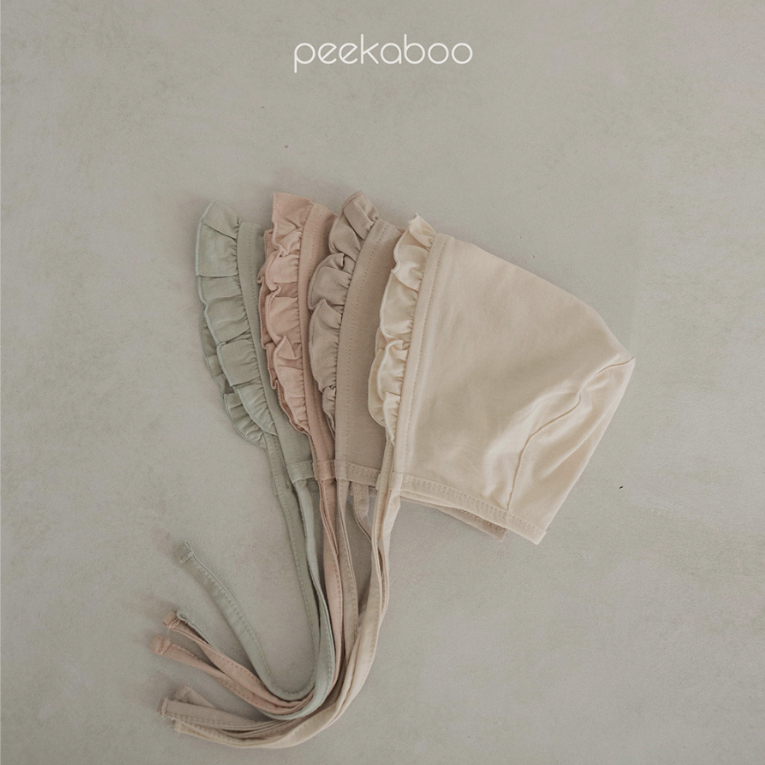 Peekaboo 優雅荷葉折邊帽《現+預》｜新生兒帽子 嬰兒帽子 寶寶帽 寶寶防曬帽 兒童帽子 韓國童裝