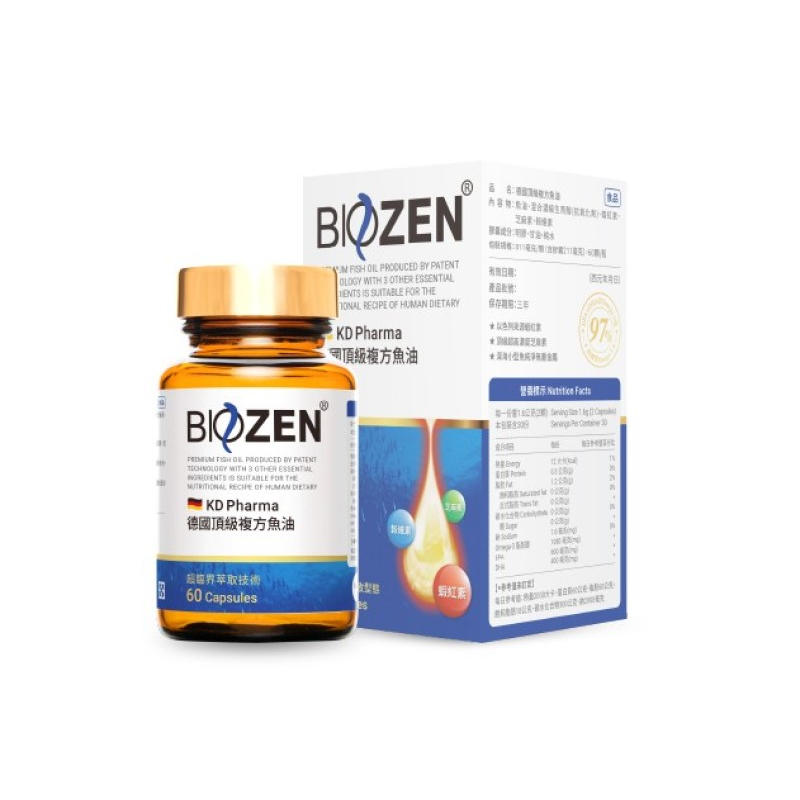 Biozen 貝昇 德國頂級複方魚油膠囊 60粒 / 盒【久億藥局】