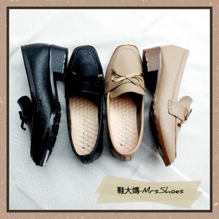 MIT台灣製 🎀蝴蝶結裝飾 超軟Q厚乳膠底 粗跟樂福鞋 學生皮鞋 共2色