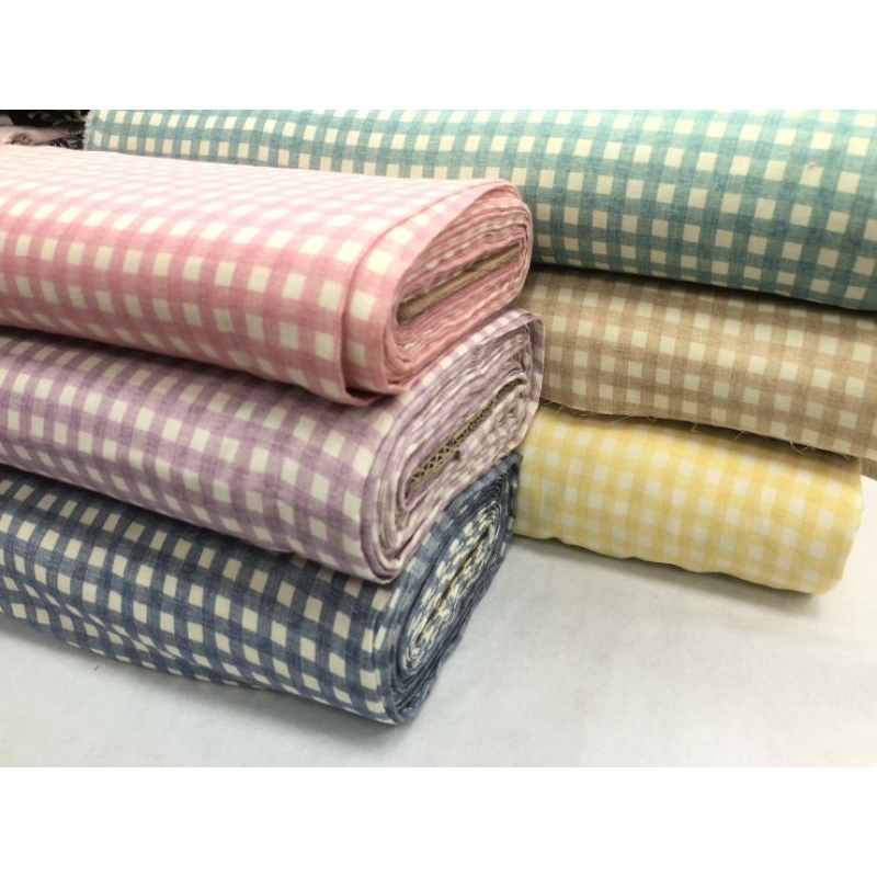 【大同布行】日本進口布 二重紗 二層紗 雙重紗  純棉雙層棉紗 寶寶布料 口水巾布料  格子 方格