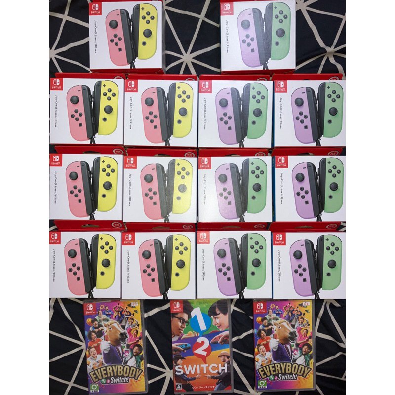 《全新二手 可刷分期 速寄》NS EVERYBODY 1-2-SWITCH ! Joy-Con 淡雅粉紅/黃/紫/綠