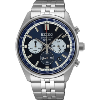 SEIKO 精工錶 CS系列 急速時刻 時尚計時腕錶(8T63-00W0B(SSB427P1)-41mm-藍面鋼帶