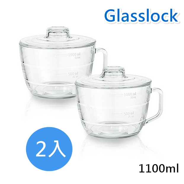 Glasslock 強化玻璃可微波泡麵碗1100ml (2入組)