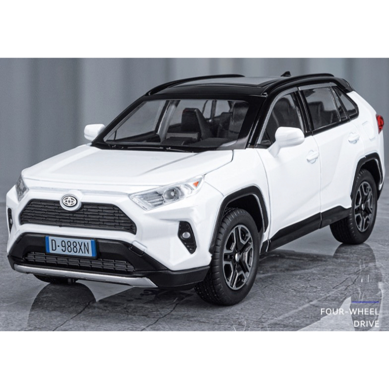 「車苑模型」嘉業 1:24 Toyota RAV4 聲光SUＶ迴力開門