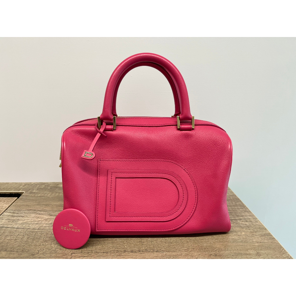 (正品) Delvaux 比利時精品 Louise Boston 牛皮 包 (附購證,防塵袋, Delvaux鏡子)肩背