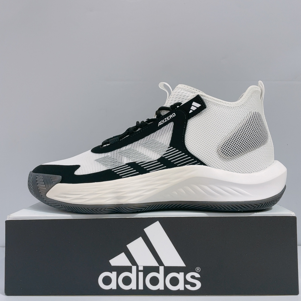 adidas Adizero Select Team 男生 黑白色 緩震 運動 籃球鞋 IE9322