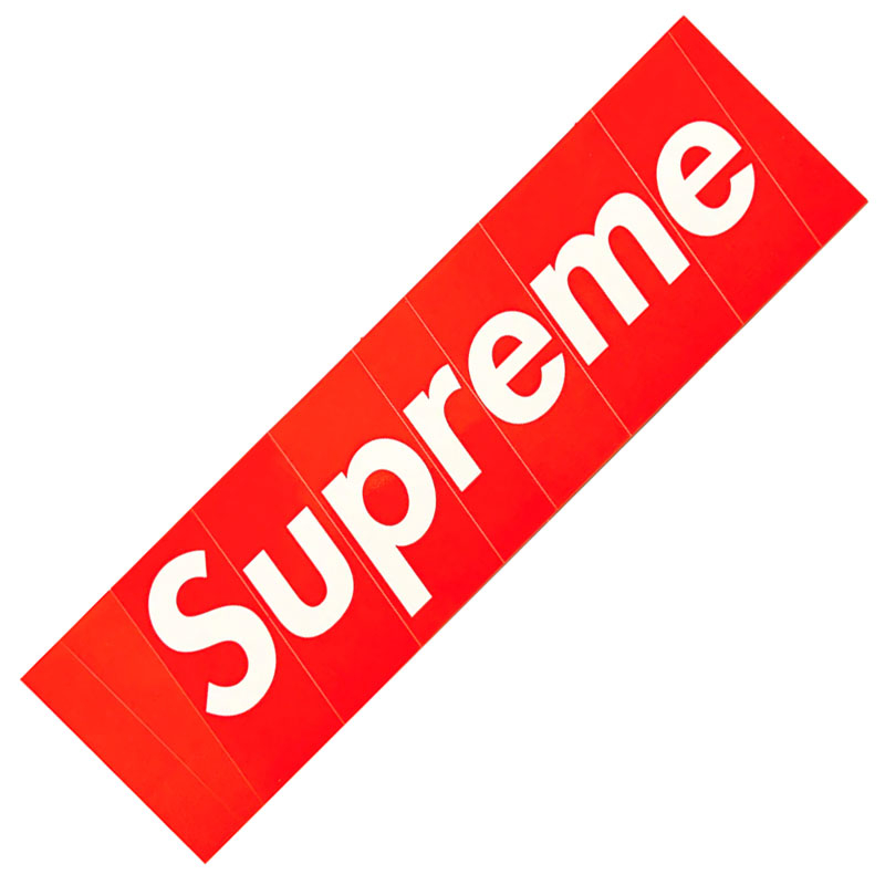 正版 SUPREME CUT RED BOX LOGO STICKER 切割版 貼紙 安全帽貼 (1入)