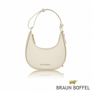 【BRAUN BUFFEL 德國小金牛】台灣總代理 潘 肩背包-粉筆白/BF813-51-CK