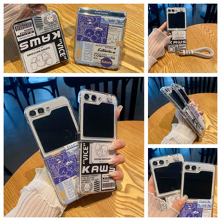 潮牌暴力熊 三星zflip6 5 4 3 2手機套 zfold1 2 3 4 5 6手機殼加手繩 Samsung折疊殼