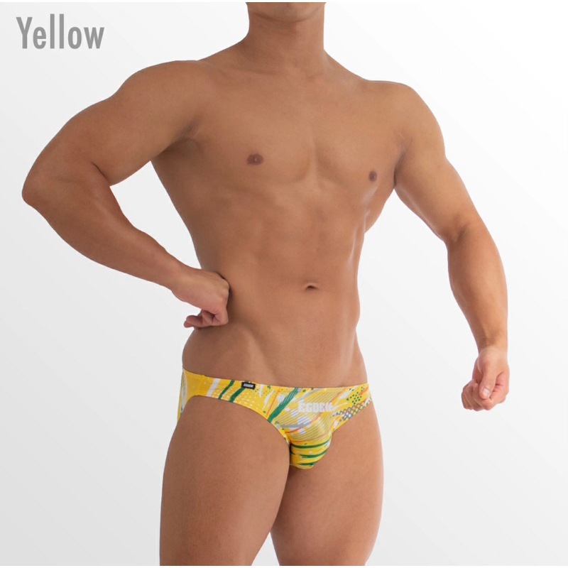 日本EGDE超低腰(黃色/M號），FRONTIER系列三角內褲/現貨在台，免等待。日本製（黃色/M號）
