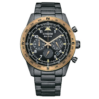 CITIZEN 星辰 Chronograph CA4556-89E 情人節推薦日期顯示 碼錶計時光動能時尚腕錶 43MM