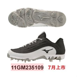 【一軍棒球專賣店】MIZUNO 美津濃 棒球鐵釘鞋 黑白 11GM235109(3180)