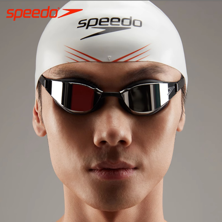 Speedo速比濤泳鏡Fastskin鯊魚皮超白金系列防霧鍍膜鏡赛泳鏡男女