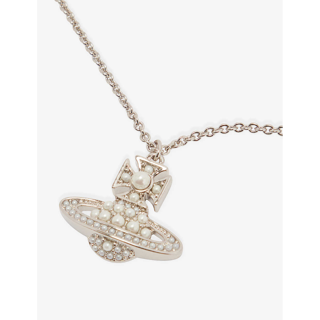 [全新預購] Vivienne Westwood 西太后鑲嵌小珍珠質感土星項鍊 精品 可刷卡 下標前請先詢問