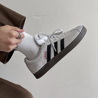 -EJ- ADIDAS NEO VL COURT 灰 米灰 黑 焦糖底 麂皮 HQ1802 JS3003