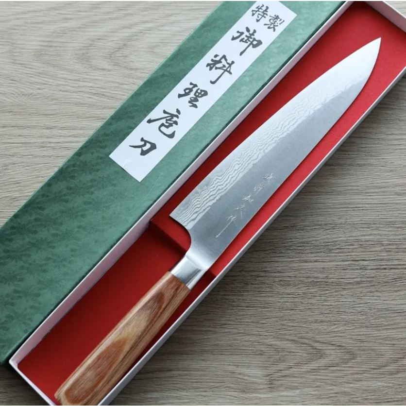 [現貨][可信用卡分期]日本製 越前打刃物 加茂勝康 加茂打刃物 牛刀 210mm VG10鋼 大馬士革 主廚刀 肉類