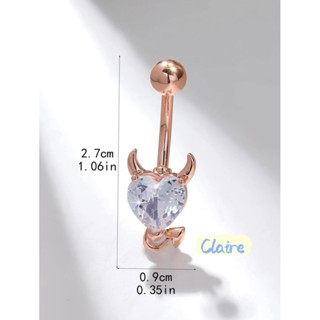 現貨不用等 Claire 玫瑰金小惡魔 肚臍環 抗敏
