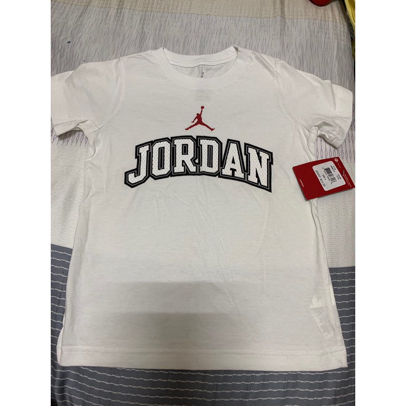 全新正品 Jordan 喬登 喬丹 T桖 短袖上衣 衣服 小童 白色 5歲6歲 110cm 116cm
