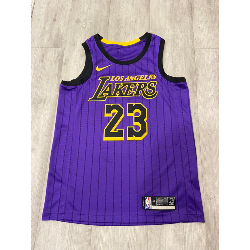 NBA 球衣  湖人隊 Lakers 湖人球衣 詹姆士 23號 LeBron James 球迷版 紫色籃球球衣 M