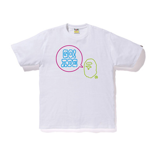 BAPE NEON SIGN GO APE TEE 白色 霓虹 標語 短T BAPE-TEE-29