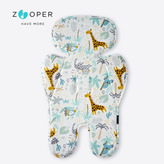 【Zooper】POP 純棉冰絲涼感墊 SS23限定款－馬達加斯加（推車 汽座 座墊 涼墊 透氣墊 涼感墊 四季用）
