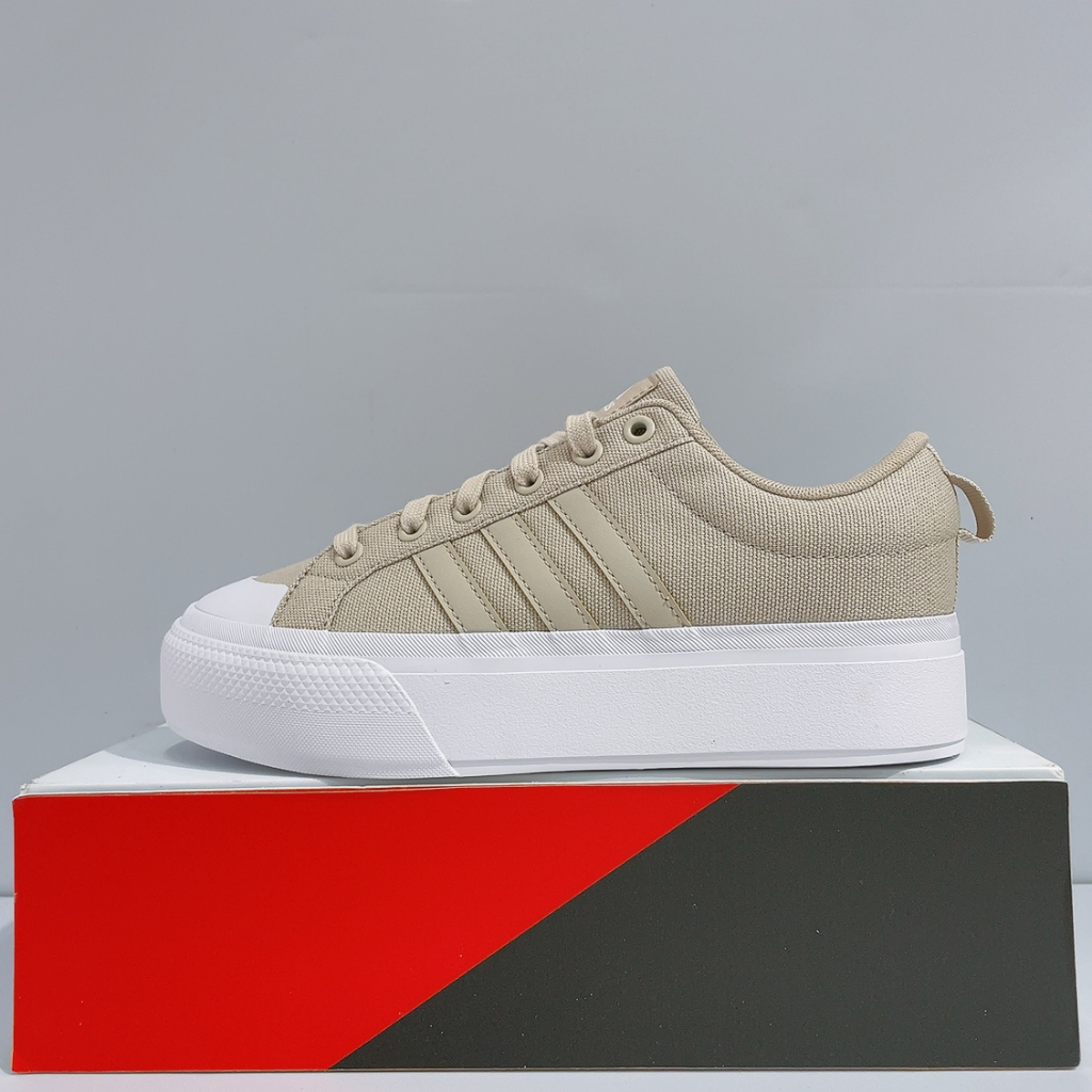 ADIDAS BRAVADA 2.0 PLATFORM 女生 奶茶色 帆布 透氣 舒適 運動 休閒鞋 IE2307