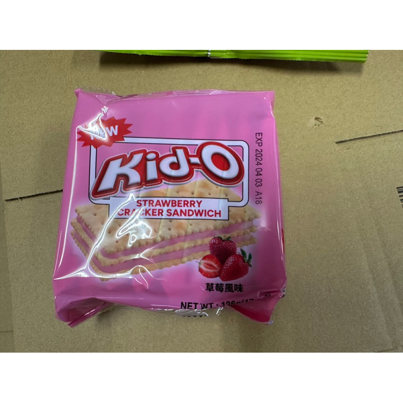 KID-O 日清三明治餅乾 草莓口味 136克 袋裝