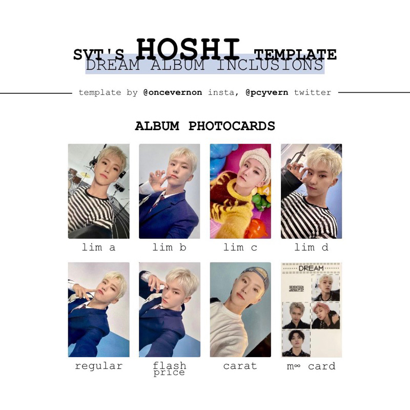 Seventeen DREAM ♡ HOSHI 順榮 日專 日本專輯 通常盤 標準盤 克拉盤 CARAT盤 小卡 專卡
