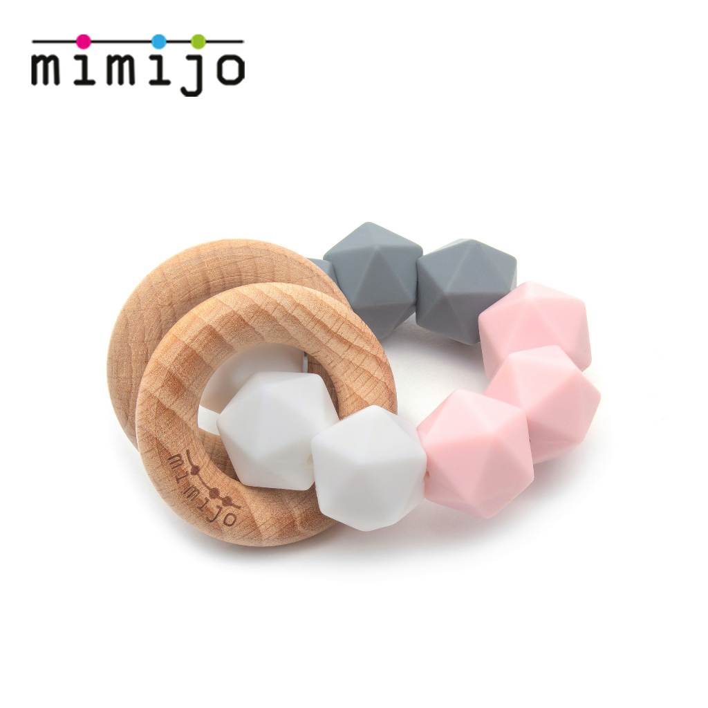 【捷克mimijo】鉑金食品級矽膠寶寶固齒器/抓握訓練器/口腔健康保護(3m+/粉膚色)