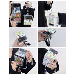 新款 磁吸動物 Galaxy Z Flip 5 3 4 透明手機殼 三星z flip6 5G折疊手機保護殼 全包防摔殼