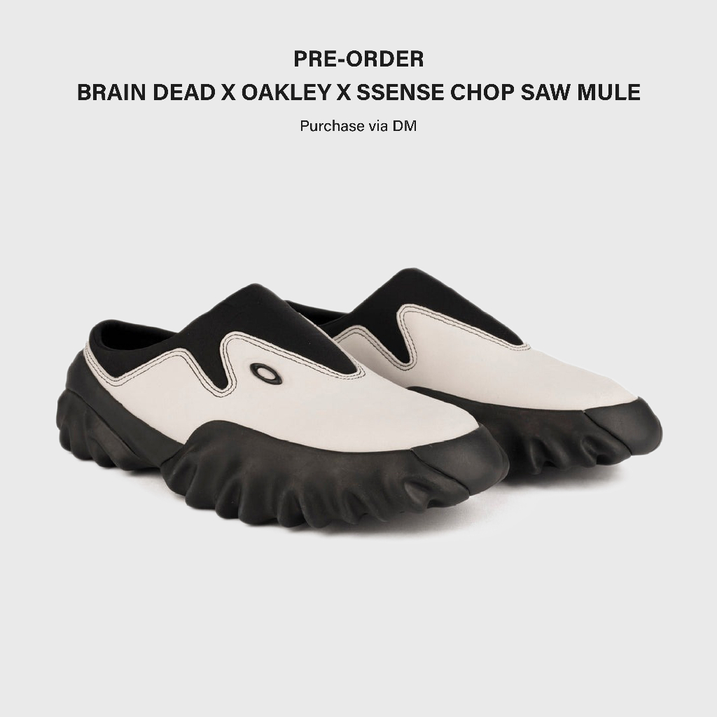 【 WEARCOME 】BRAIN DEAD X OAKLEY X SSENSE CHOP SAW MULE 穆勒鞋 白