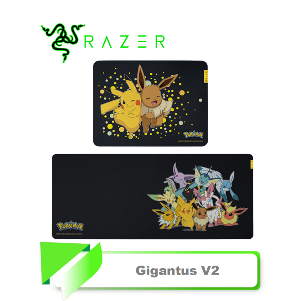 【TN STAR】Razer 雷蛇 寶可夢聯名款Gigantus V2 巨甲蟲電競滑鼠墊/M/XXL/速度版/布質