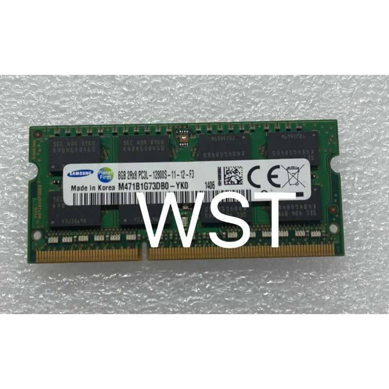 三星 DDR3 8G 2Rx8 PC3L 12800S PC-1600 NB 筆電 專用記憶體 原裝原廠 拆機良品