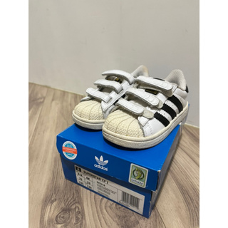 二手童鞋 Adidas 愛迪達 休閒運動鞋 SUPERSTAR 貝殼鞋 嬰幼童鞋6k 13.5cm