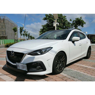 fb搜 Sky小開｜嚴選中古車 15年 Mazda 3 2.0白 馬自達 魂動 馬3 掀背 尾翼 中古二手 改裝有改