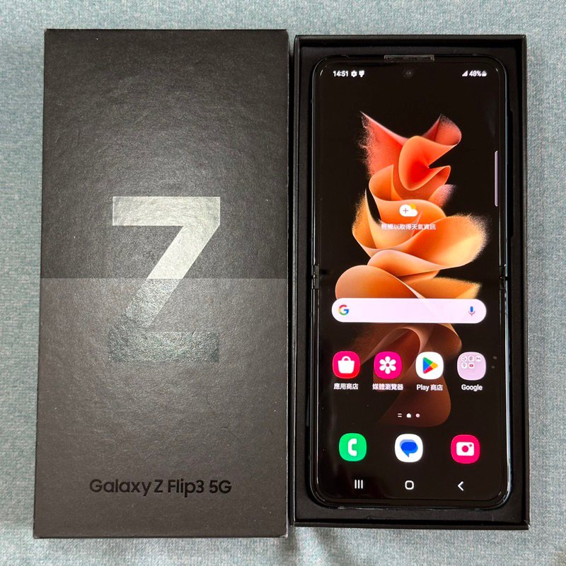 SAMSUNG Z Flip 3 5G 128G 綠 9成新 功能正常 二手 三星 6.7吋 zflip3 台中