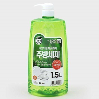 現貨快速出貨 韓國 超大容量蔬果洗碗清潔劑1.5L 洗碗精