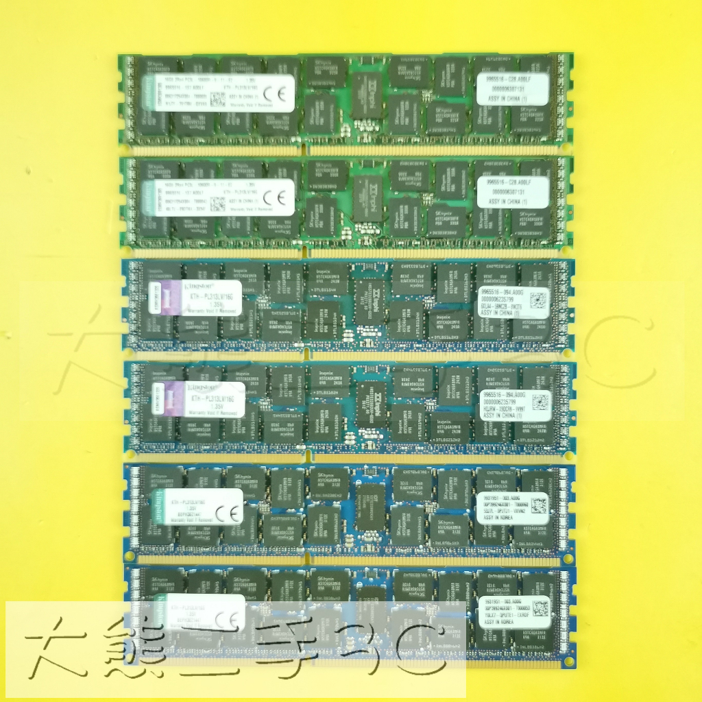 【大熊二手3C】伺服器記憶體 - REG ECC - DDR3 - 1333 - 16G - PC3 10600R 終保