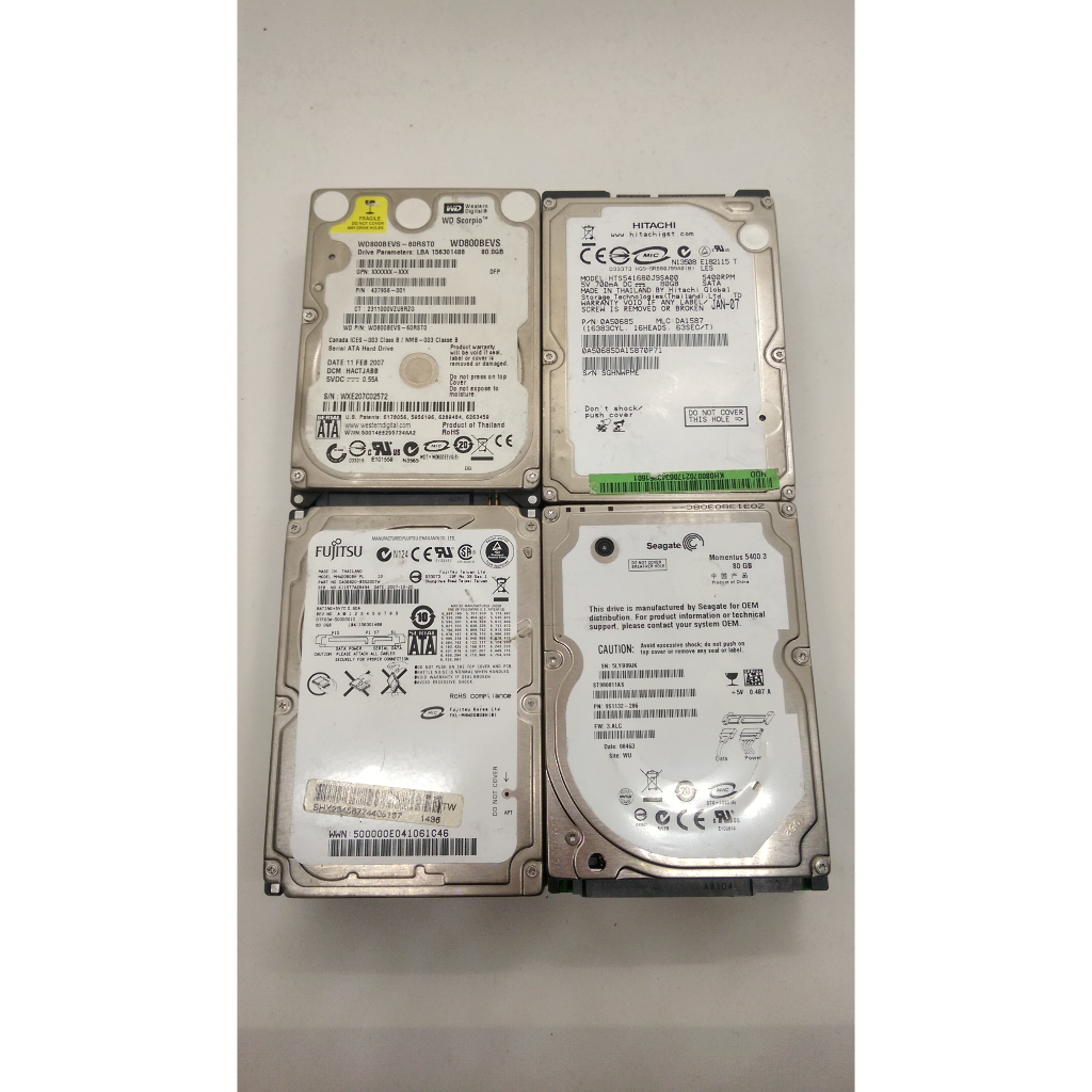 [閒甦機] 各大廠牌 80G HDD 2.5吋硬碟 SATA