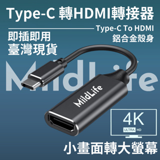 【台灣現貨】HDMI轉Type-C 轉接頭 轉換器Type-c轉HDMI 投屏線 Type-C接電視 手機接電視
